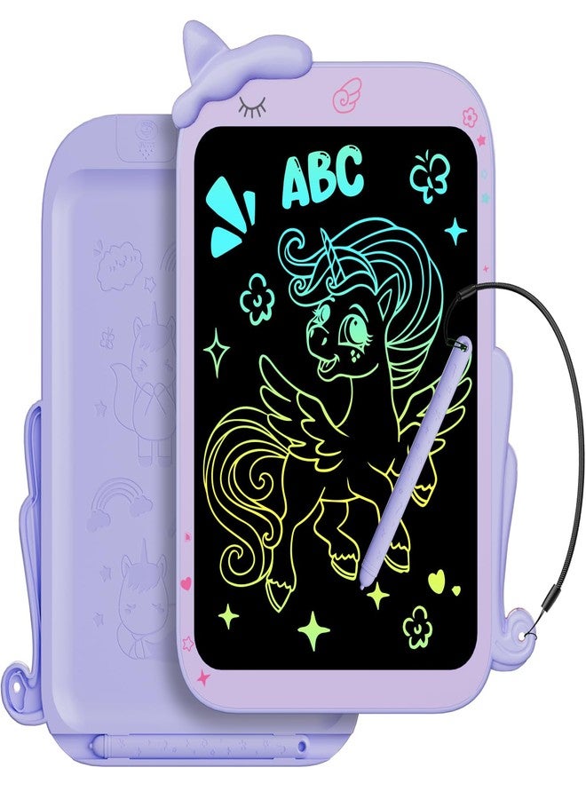Electight LCD Writing Tablet for Kids, 10 inch Drawing Pad, Colorful Eye Protection Drawing Board with Lock & Erase FUNC, Birthday Gifts Education Toys for 3-8 Years Old Boys and Girls(Purple) - Image 1